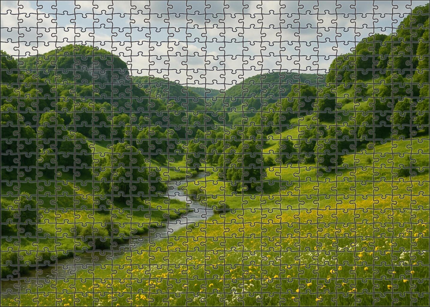 Verdant Basin Hills 20 Piece Puzzle