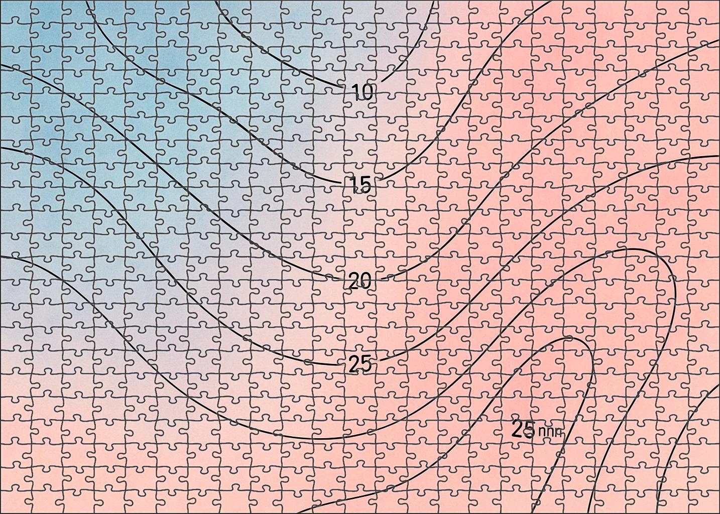 Climate Isohyet Gradient Chart Premium Puzzle Pieces