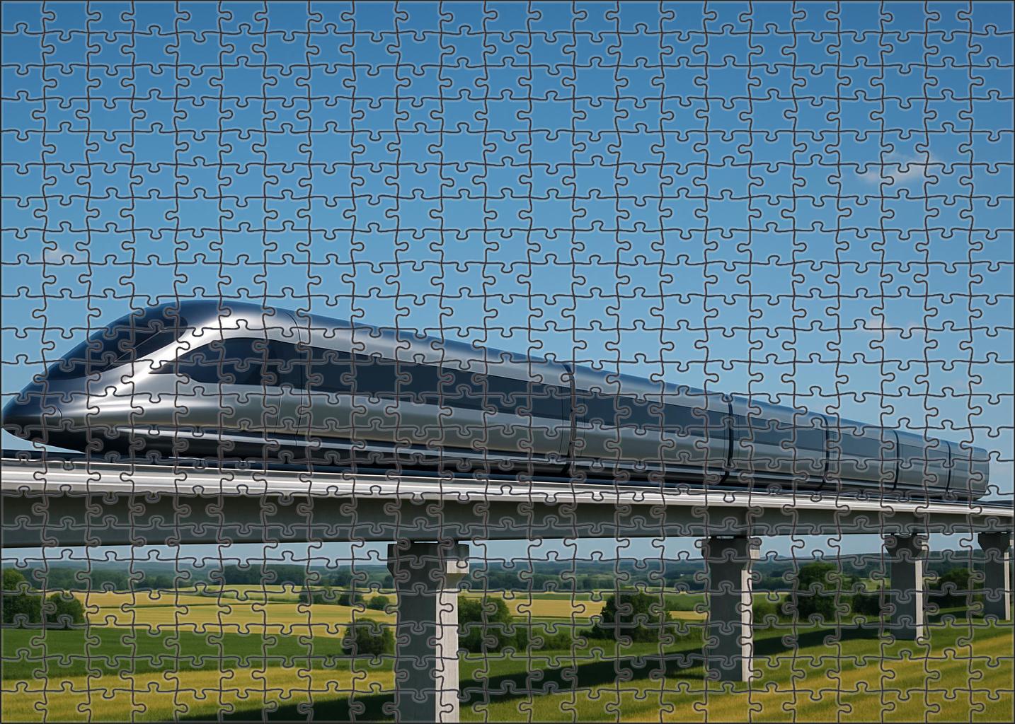 High-speed Magnetic Levitation Freight Train Puzzle Collection