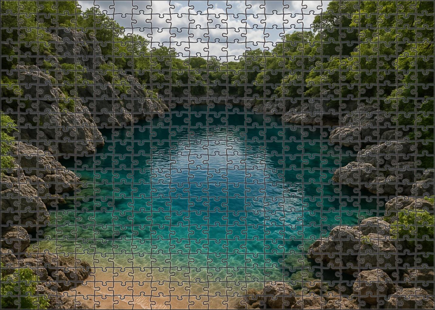 Sapphire Lagoon Escape 100 Piece Puzzle