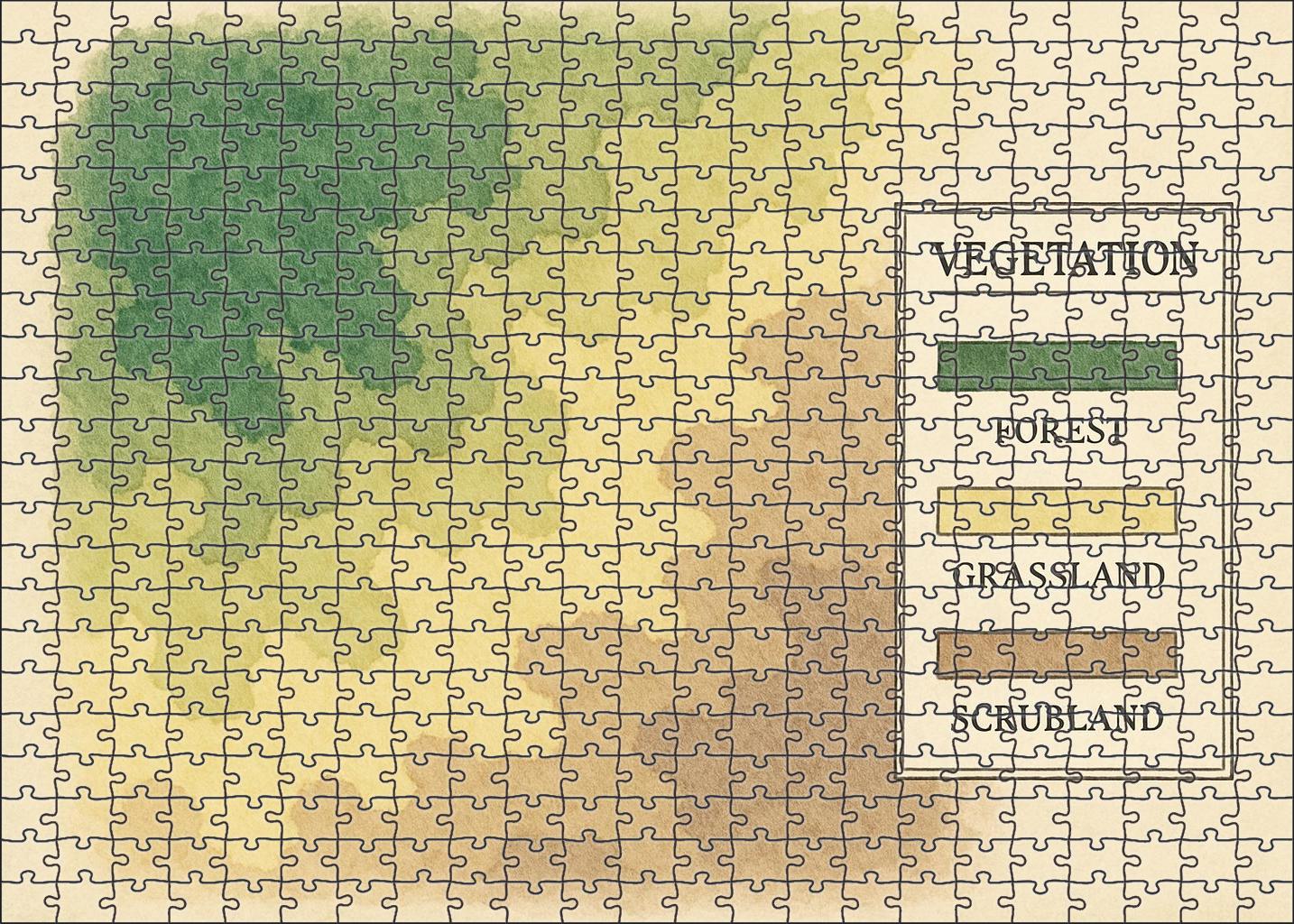 Vegetation Gradient Map 20 Piece Puzzle