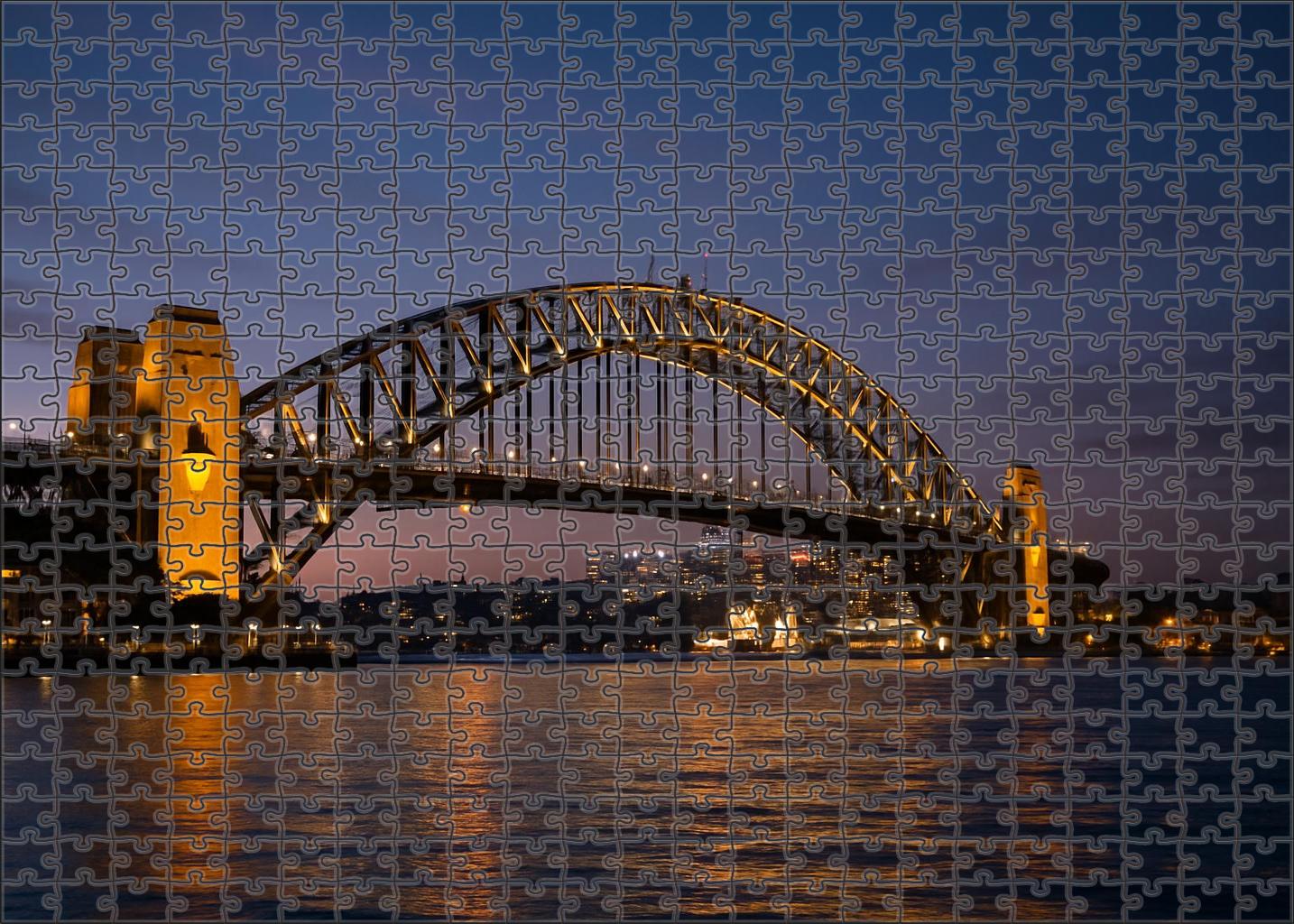 Sydney Harbour Bridge Spanning Sydney Australia Recognized By 7125 Globally As A Monumental Steel Arch Bridge 20 Piece Puzzle