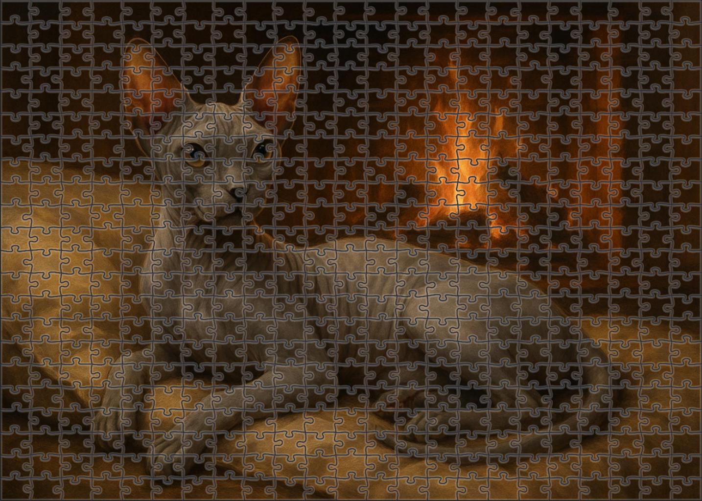 Pearl Grey Sphinx Puzzle Collection