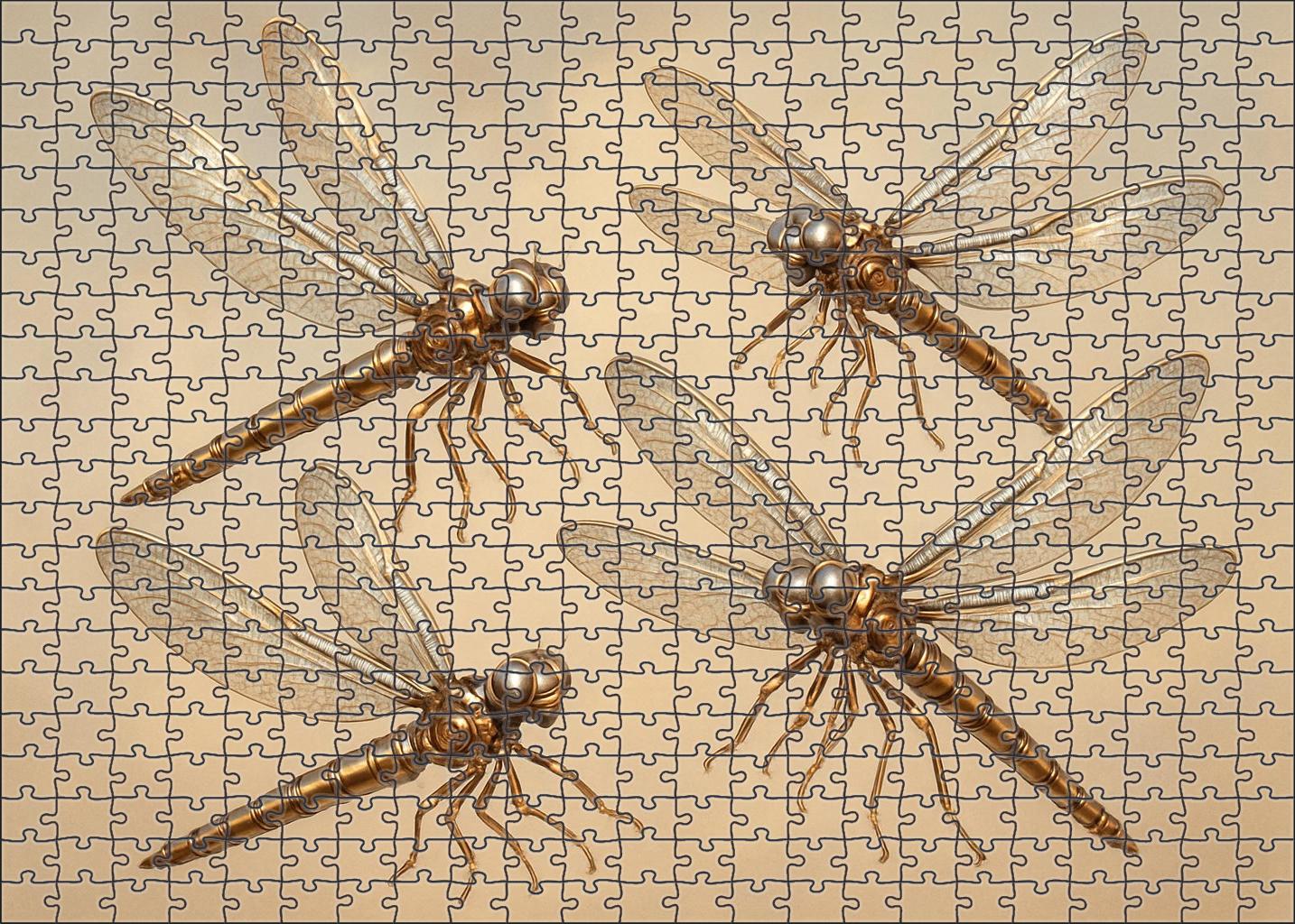 The Clockwork Dragonfly Ballet Premium Puzzle Pieces