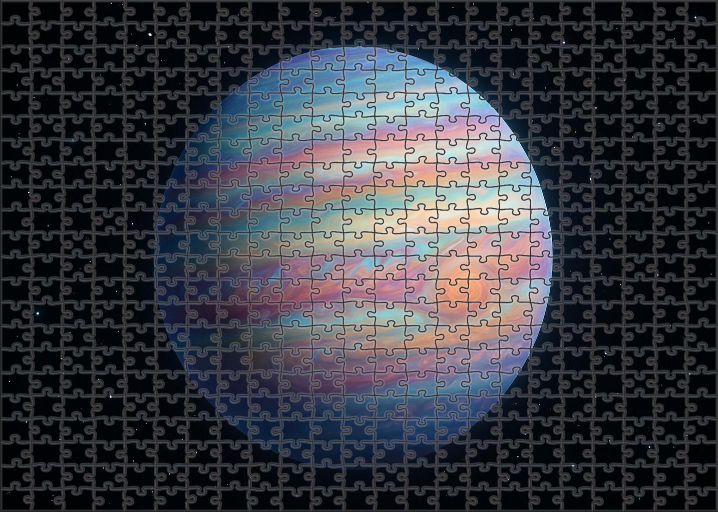 Iridescent Gas Sphere Unique Puzzle Design