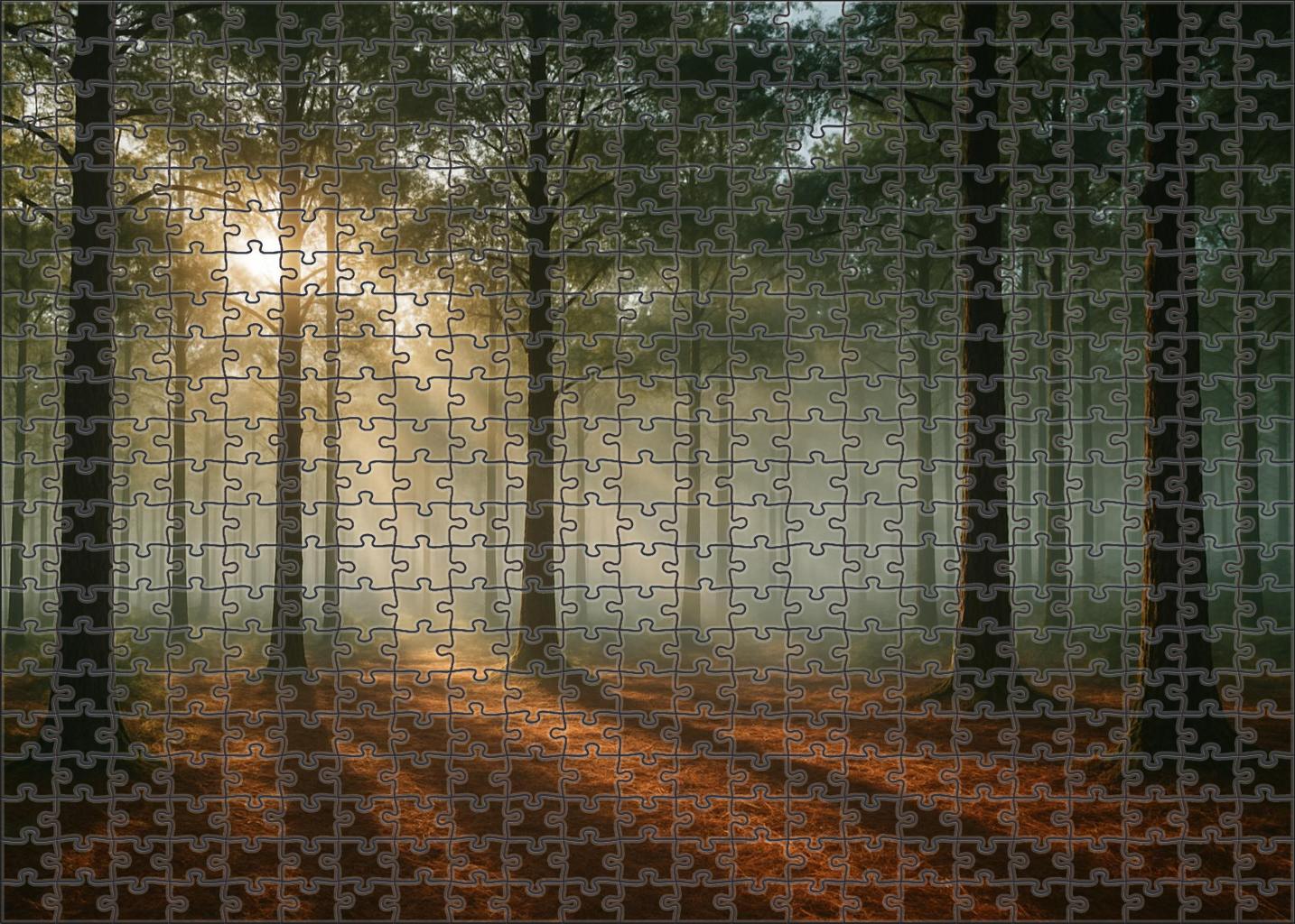 Early Morning Cedar Glimpse 500 Piece Puzzle