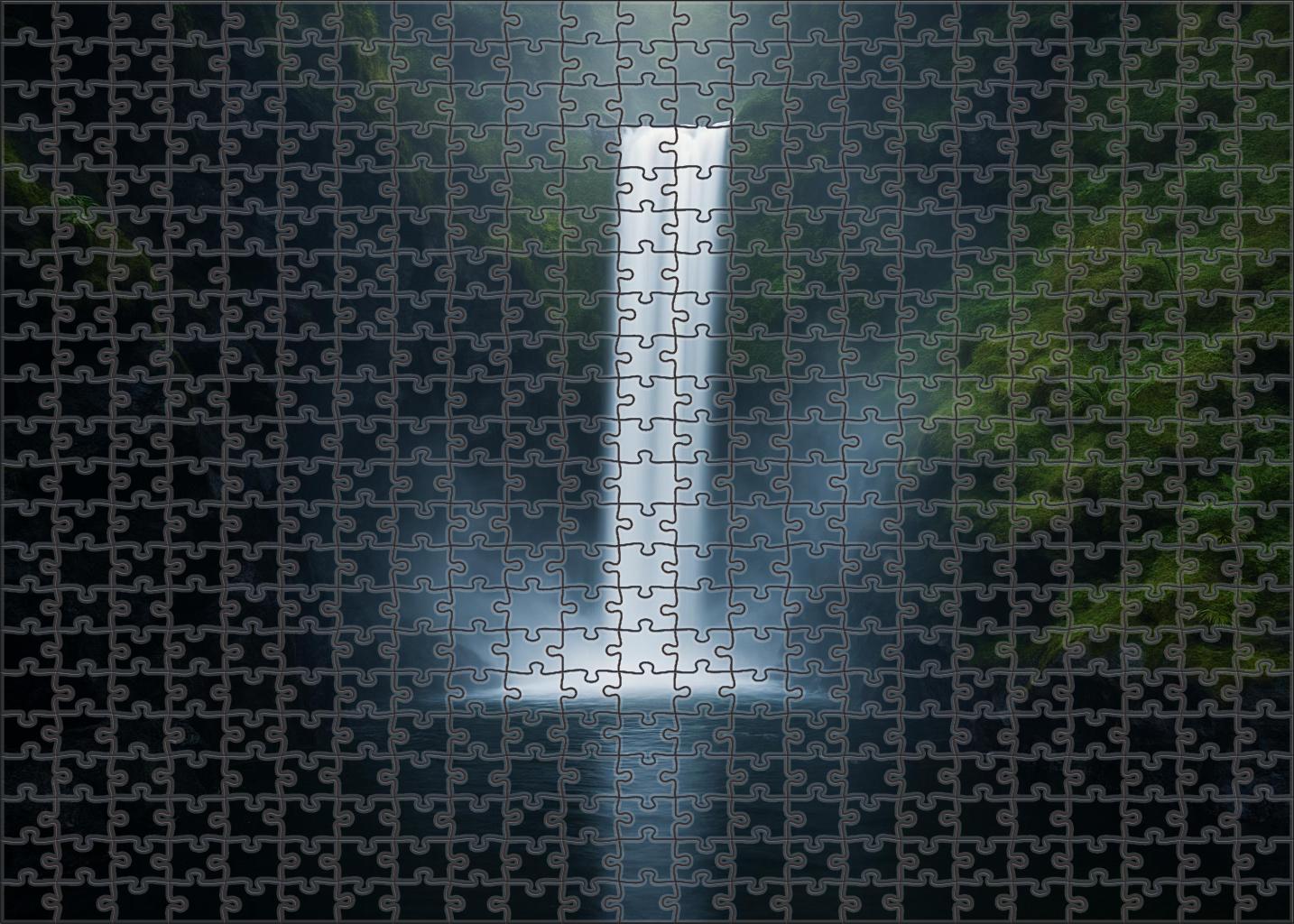 Ivory Mist Plunge Custom Jigsaw Puzzle