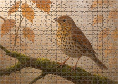 Dusky Thrush The Autumn Forest Songster Unique Puzzle Design