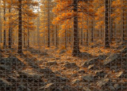 Amber Pine Slopes Premium Puzzle Pieces