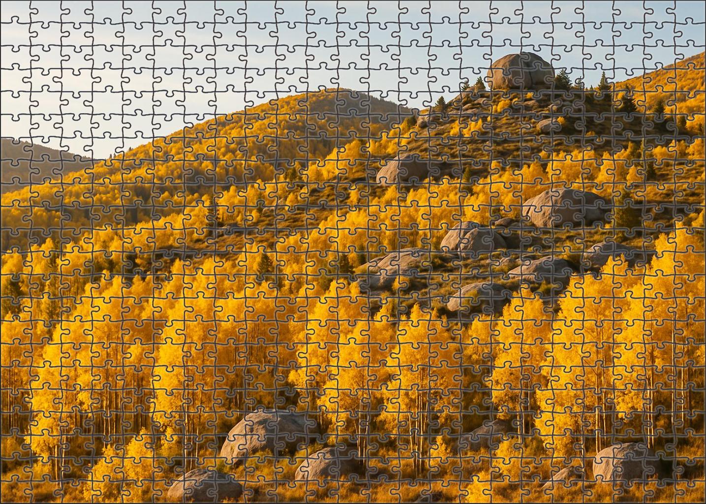 Golden Aspen Ridge 500 Piece Puzzle
