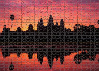 Angkor Wat Situated In Siem Reap Cambodia Recognized By Approximately 7420 Globally As A Majestic Symbol Of Ancient Khmer Architecture Large Format Puzzle