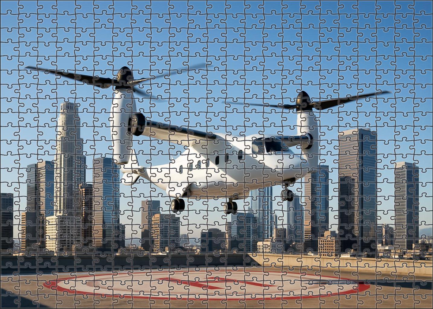 Electric Tiltrotor Commuter Aircraft 1000 Piece Puzzle