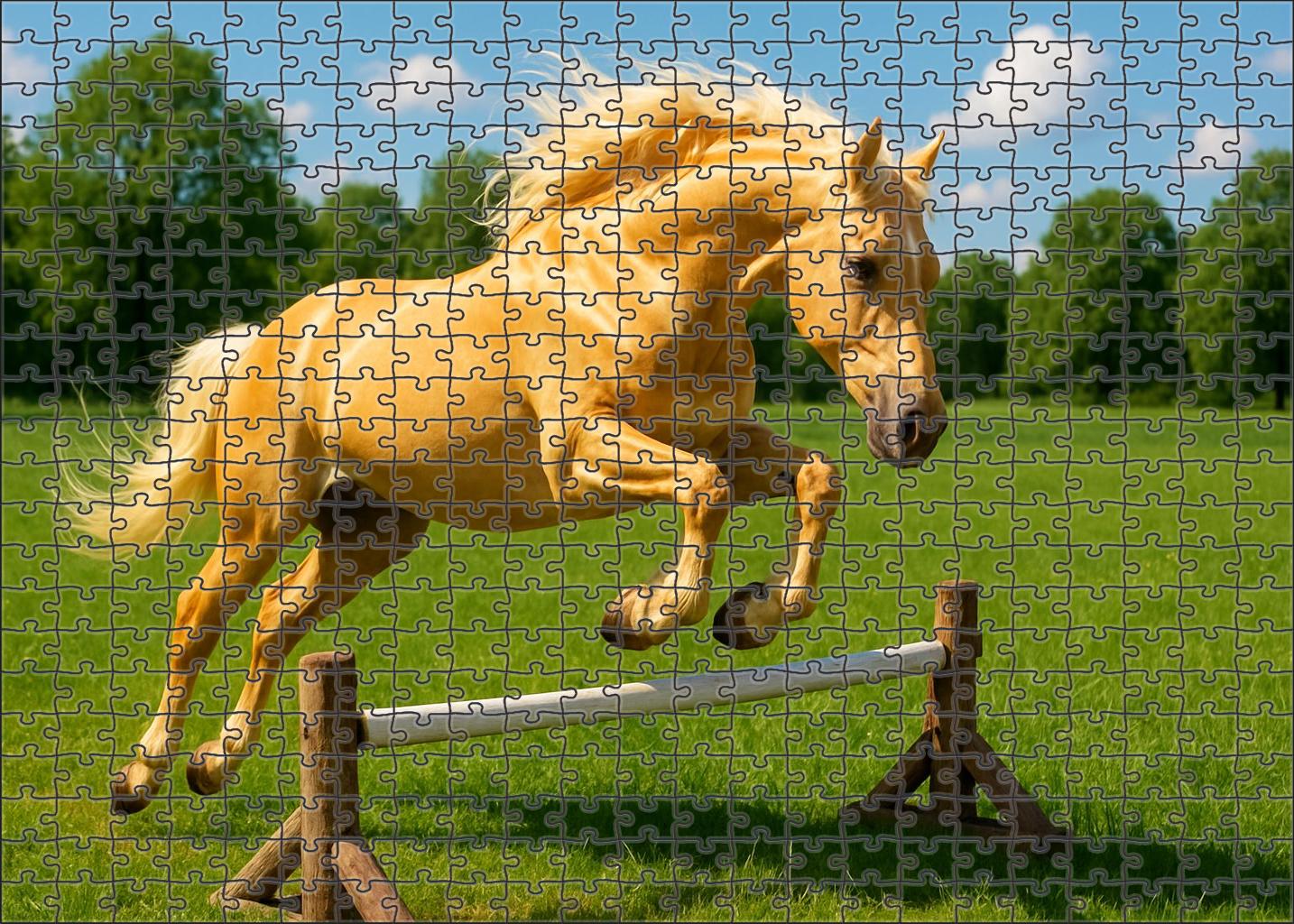 Sunfire Glimmer Sparkling Palomino Hunter Prospect Challenging Puzzles