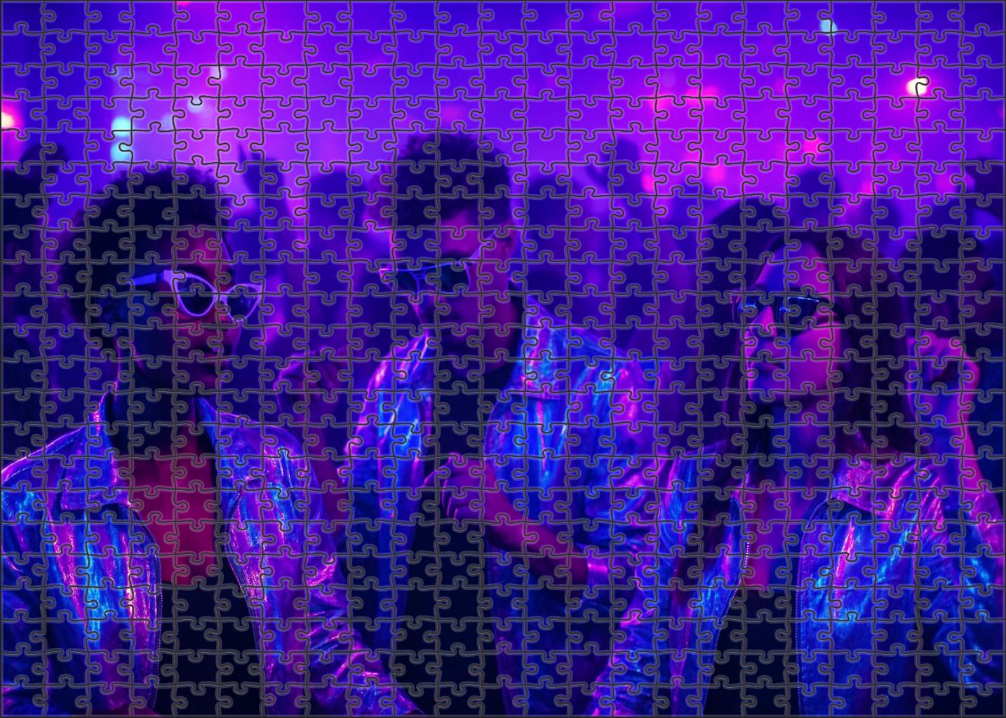 Synth-pop Neon Nights Retro Electronic Sound And Style Puzzle Fun