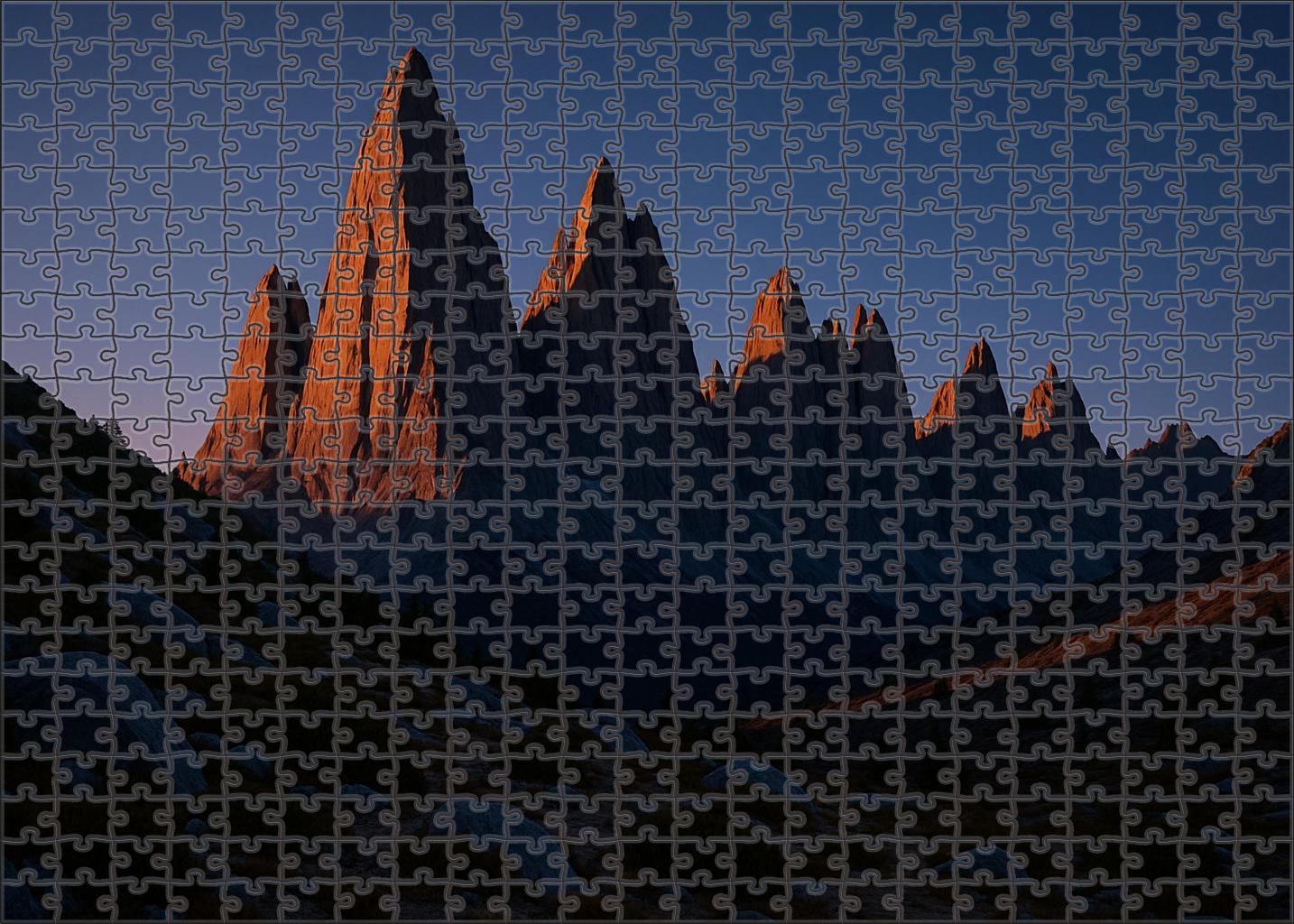 Twilight Crest Of Granite Spires Mini Puzzle