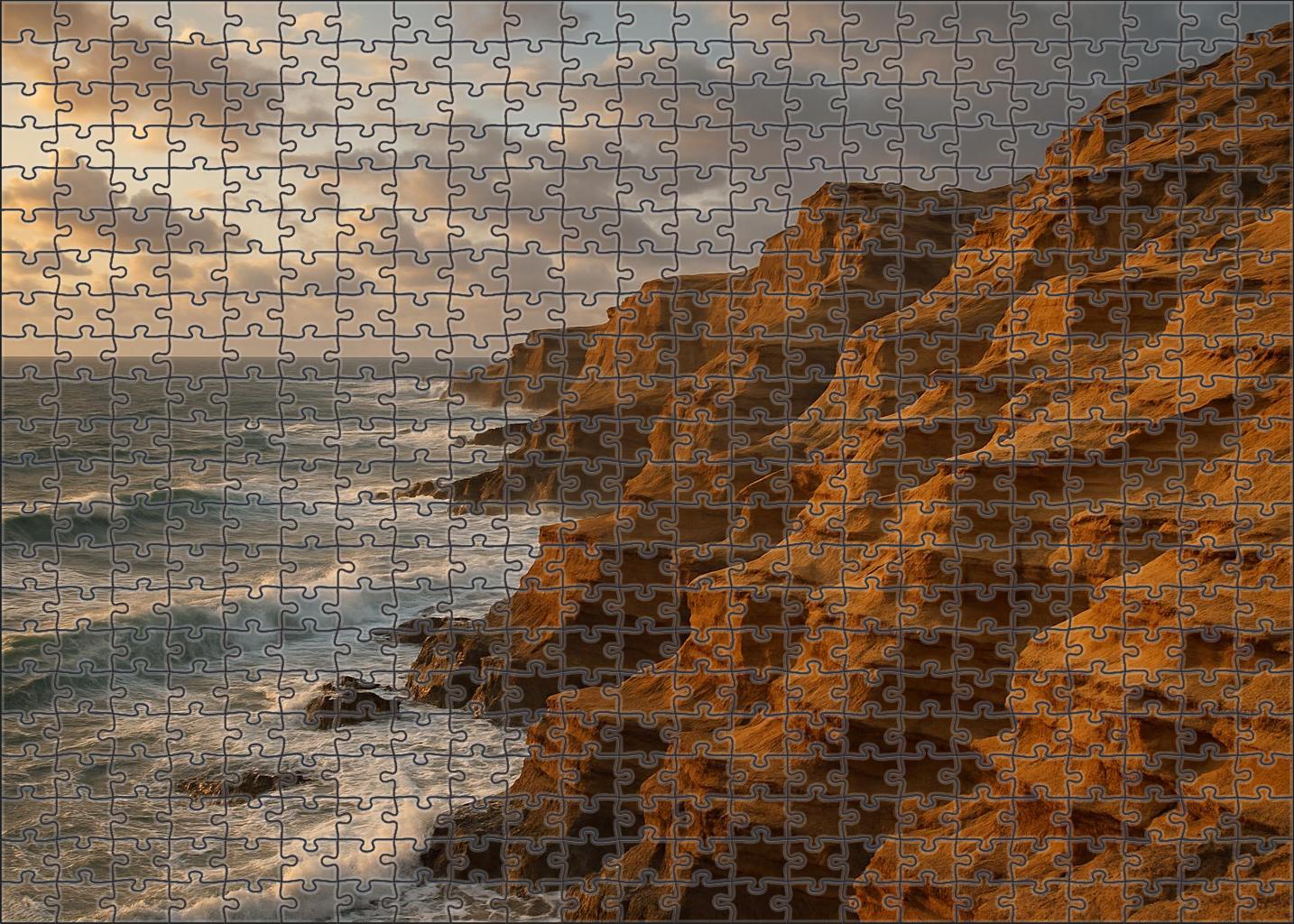Wind-carved Coastal Headland Puzzle Fun