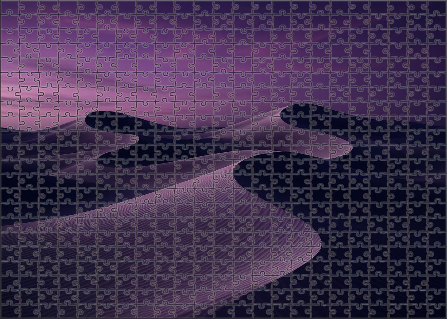 Silver Crescent Dunes At Twilight 200 Piece Puzzle