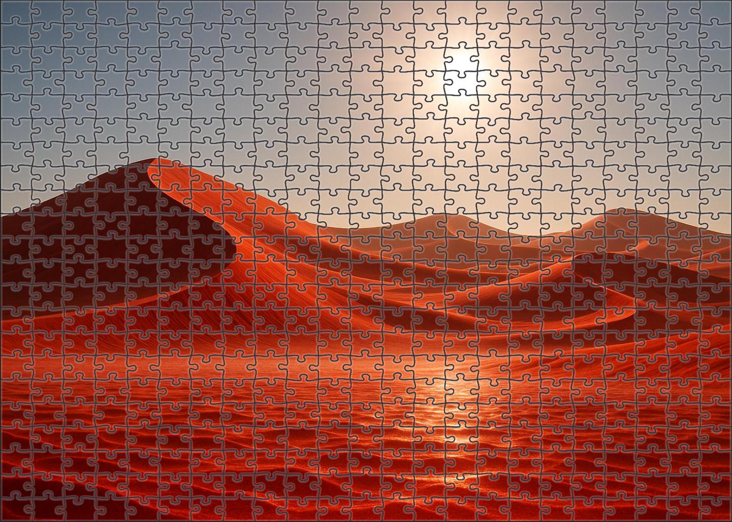 Crimson Dune Waves 1000 Piece Puzzle