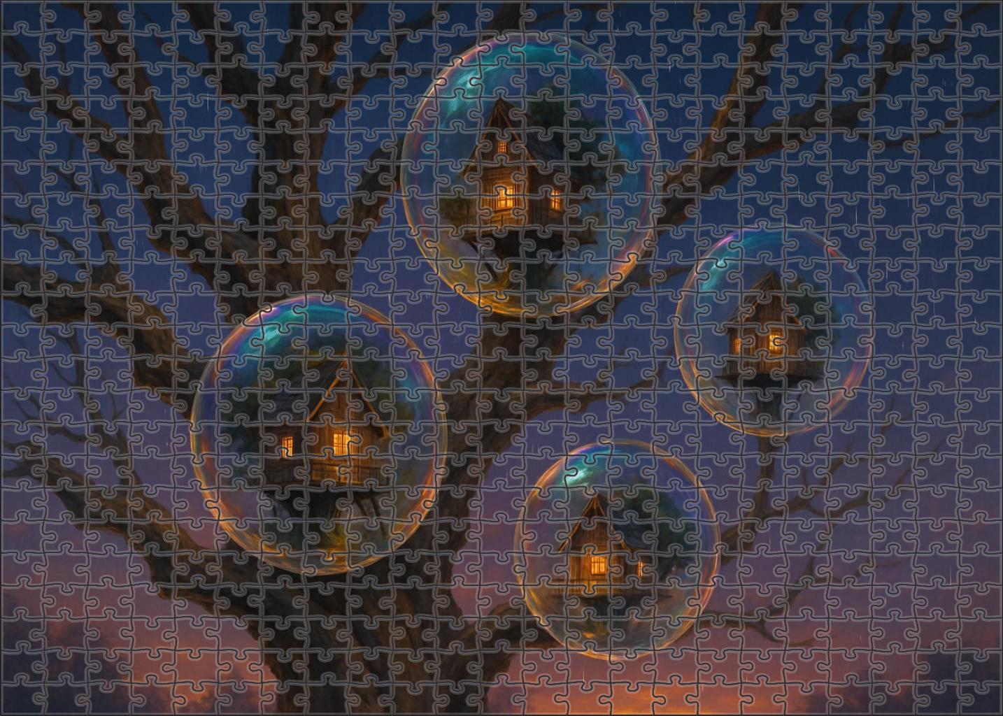 Glass Bubble Treehouse Village Puzzle Challenge