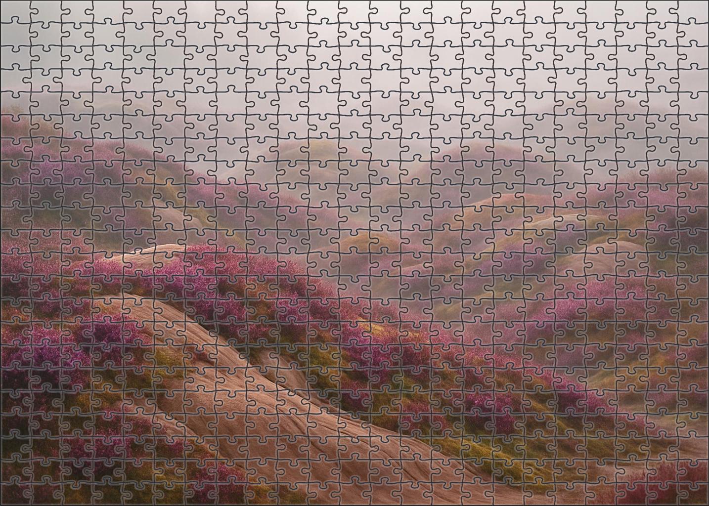 Rolling Highlands Of Heather And Moss Mini Puzzle