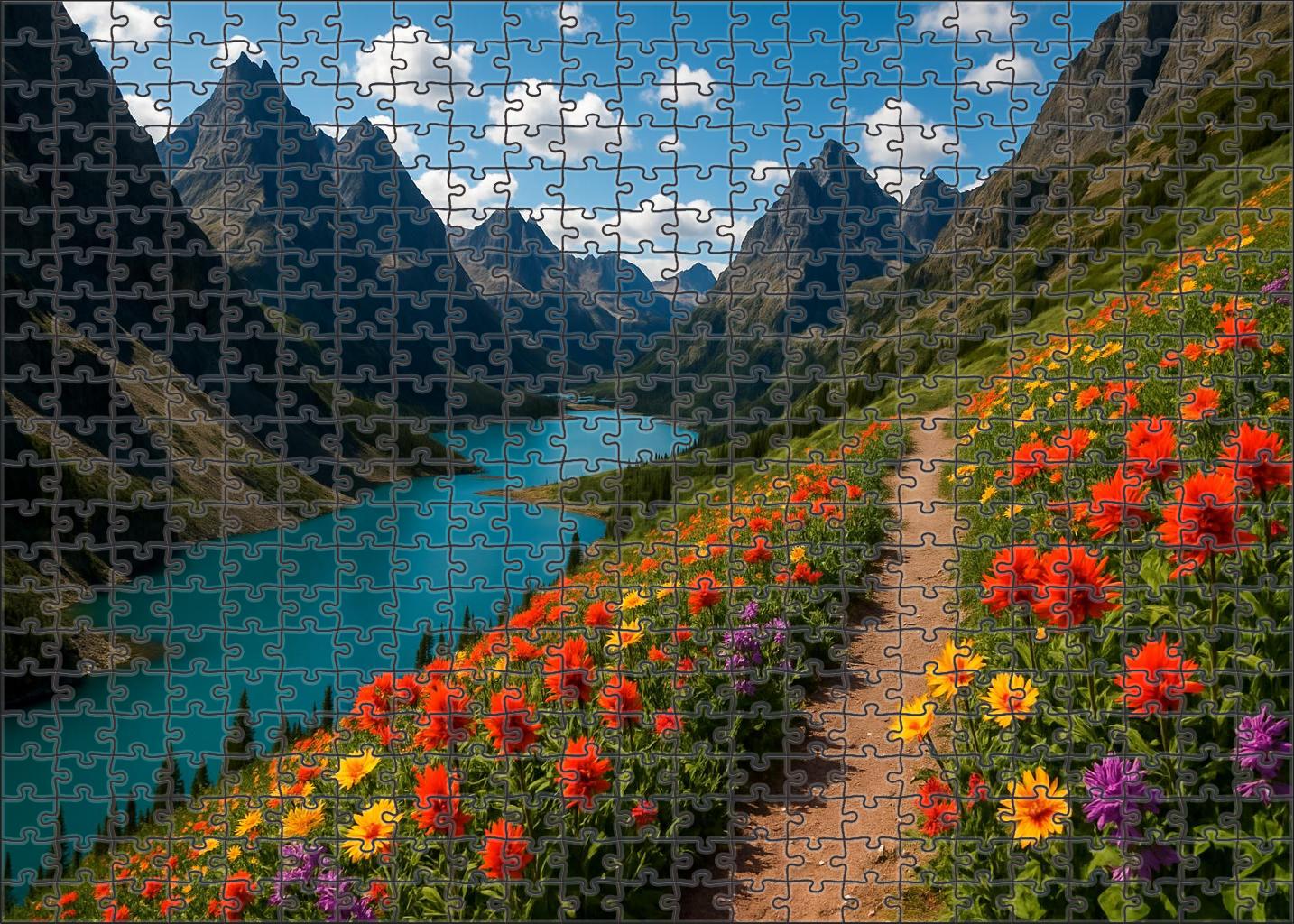 Glacial Sapphire Lakes 50 Piece Puzzle