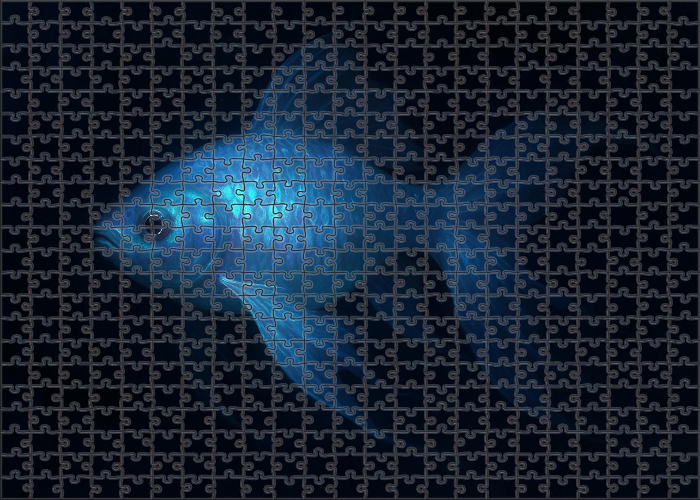 Opal Crest Fish Deep Water Species With Luminescent Scales And Intricate Fins Custom Jigsaw Puzzle