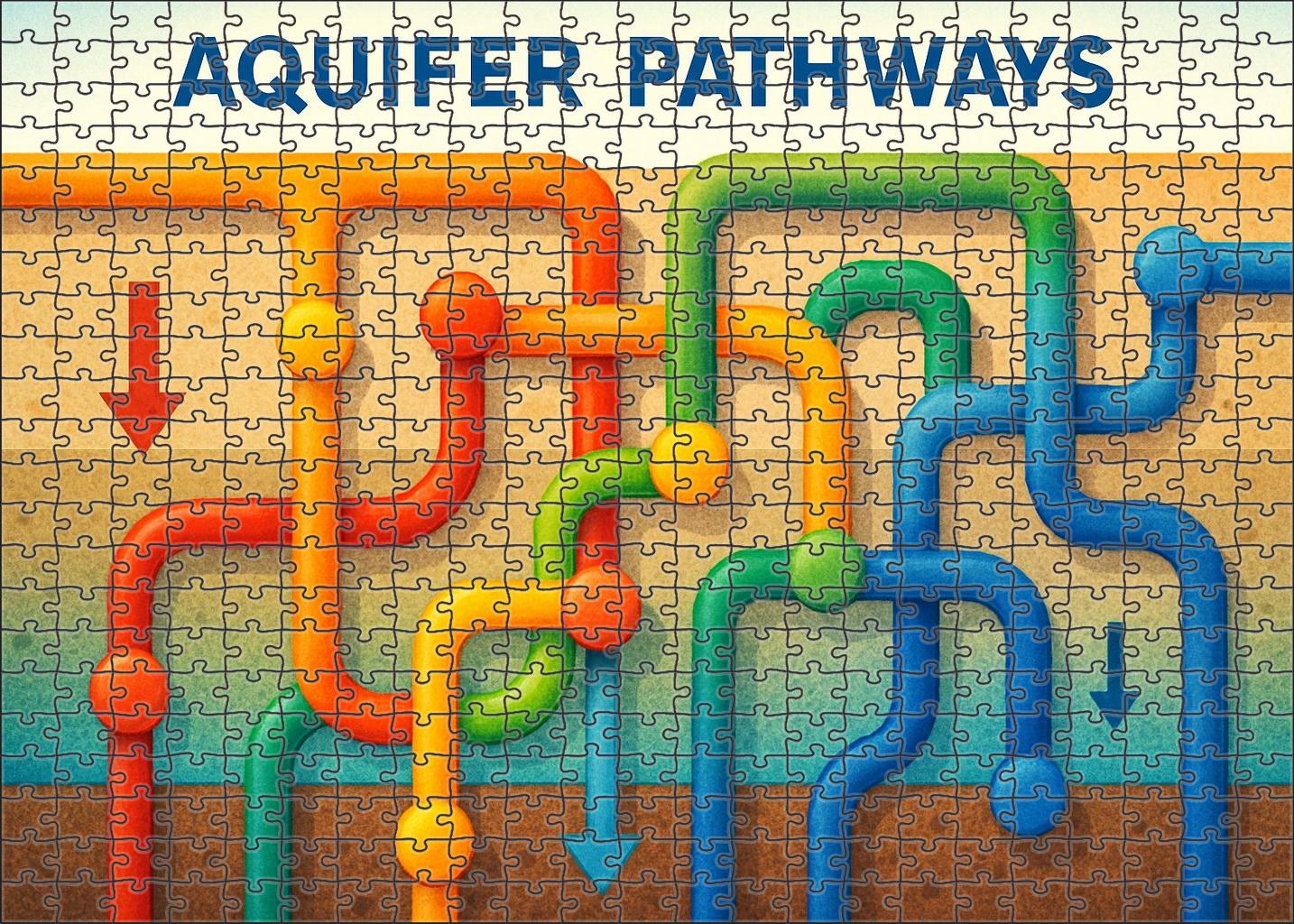 Subterranean Aquifer Network Chart 300 Piece Puzzle