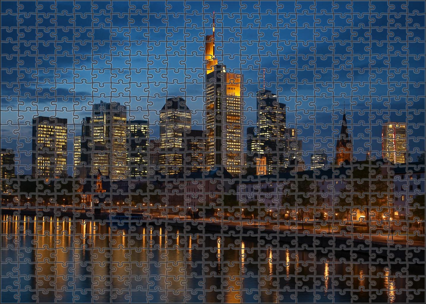 Frankfurt Skyline Europes Financial Powerhouse With A Towering Profile 300 Piece Puzzle