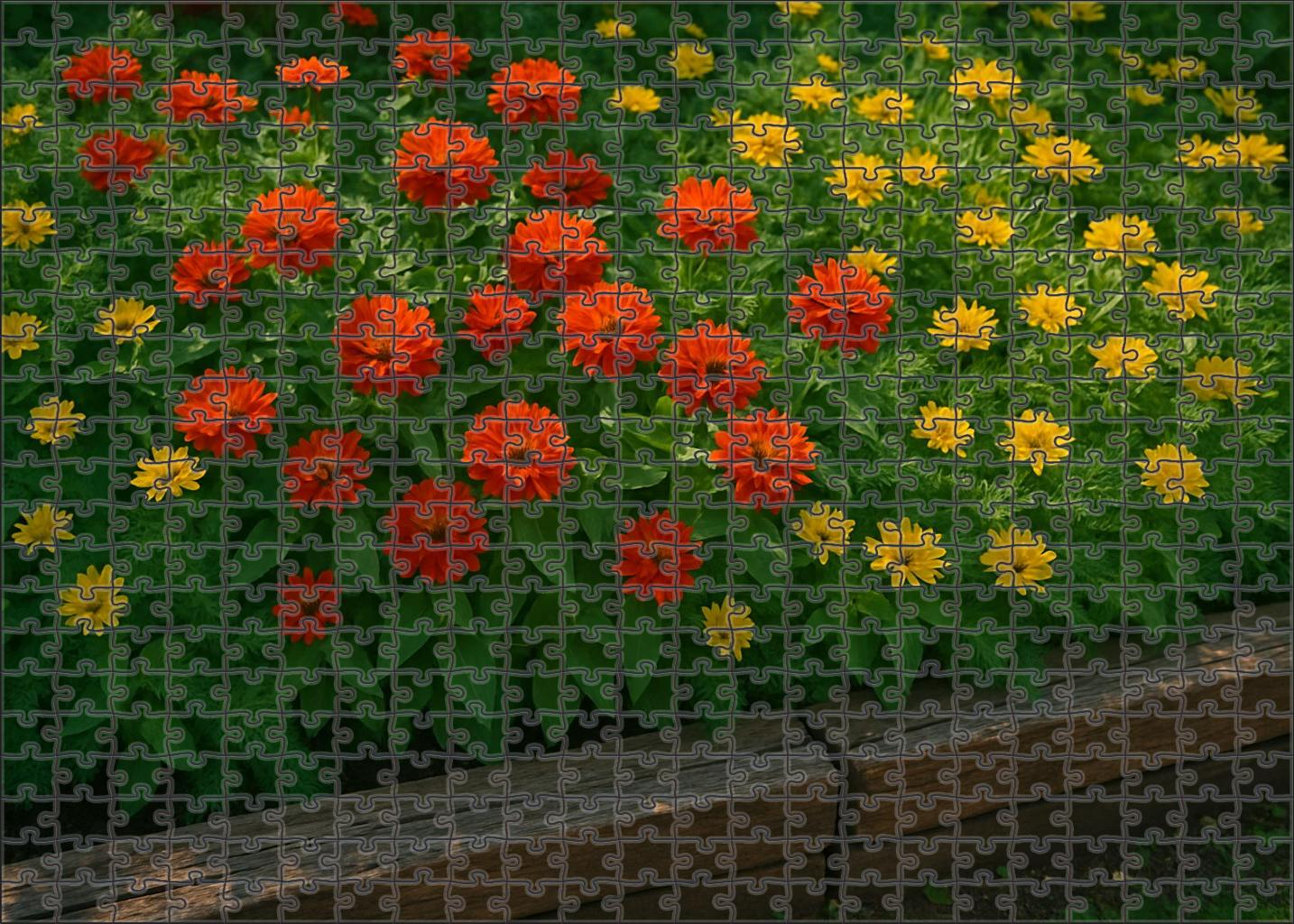 Sunset Serenade Garden Bed Puzzle For Adults