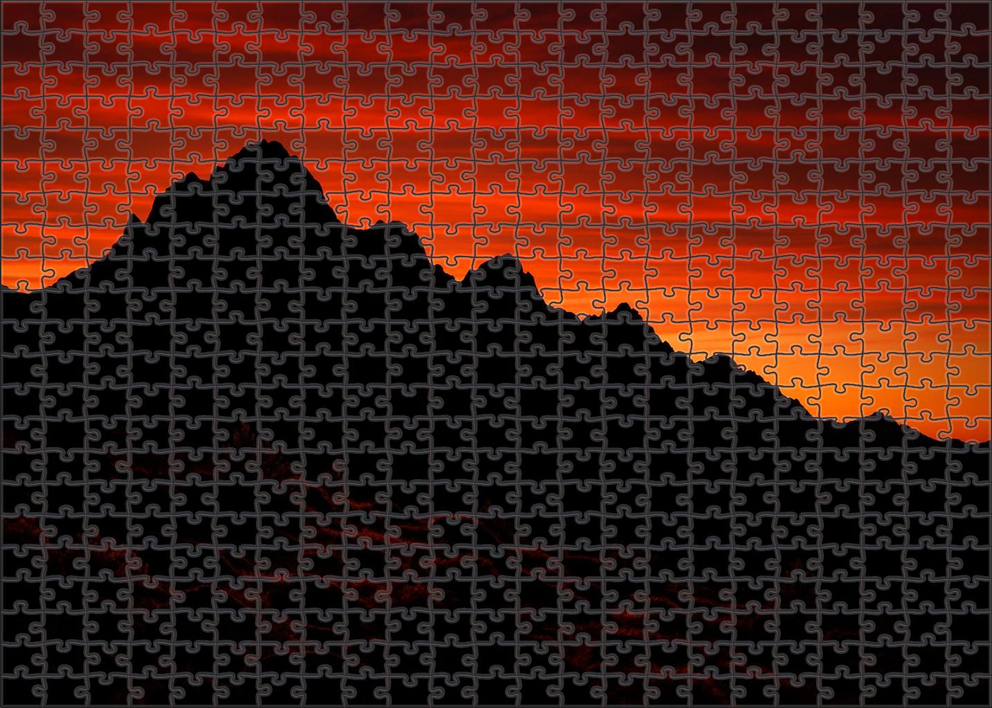 Crimson Dusk Ridge 100 Piece Puzzle