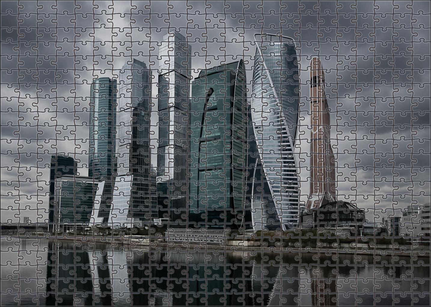 Moscow City Skyline Russias Futuristic Financial District Known For Its Distinctive Supertall Towers Puzzle For Kids