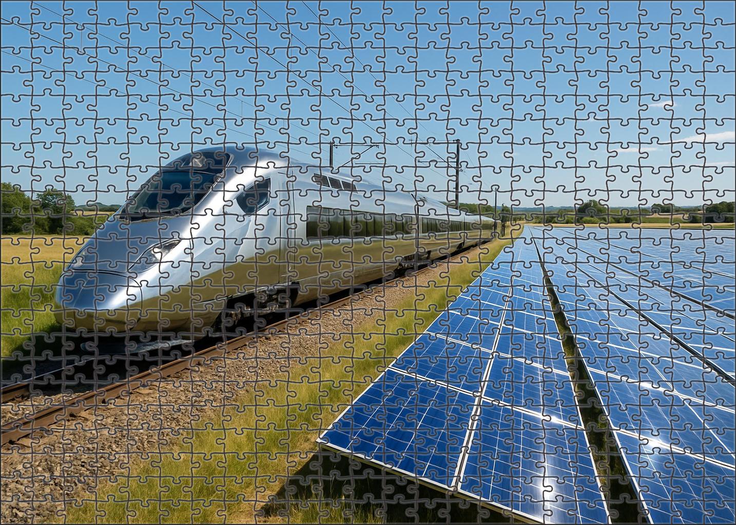 Solar-electric High-speed Train Easy Puzzles