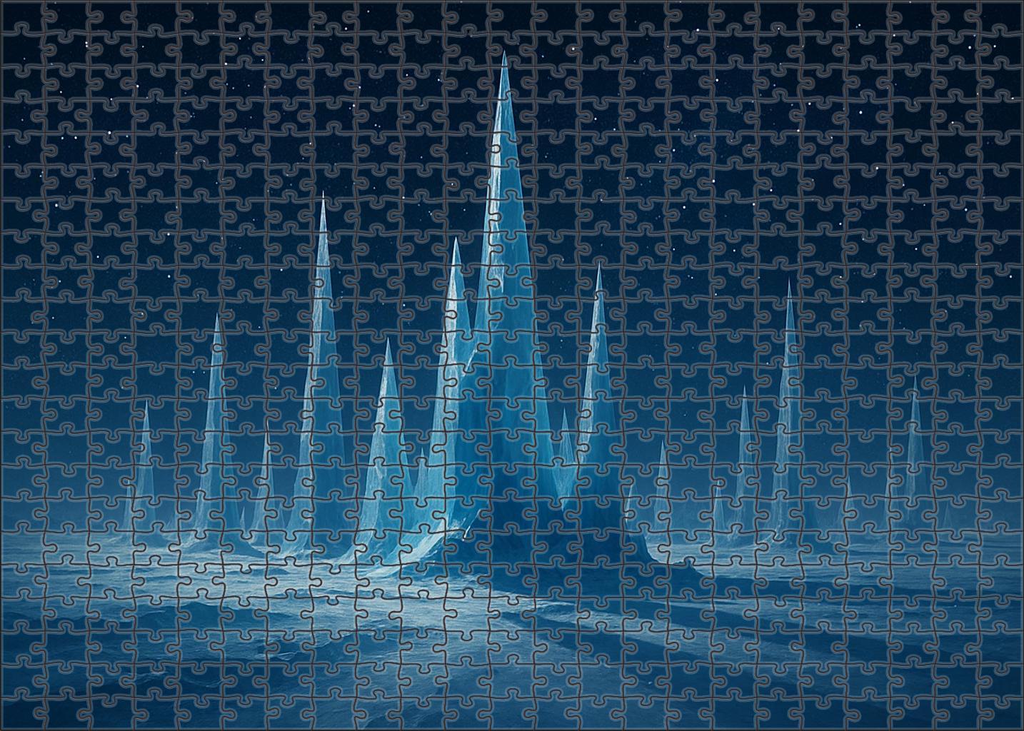 Moonlit Ice Spires Family Puzzles