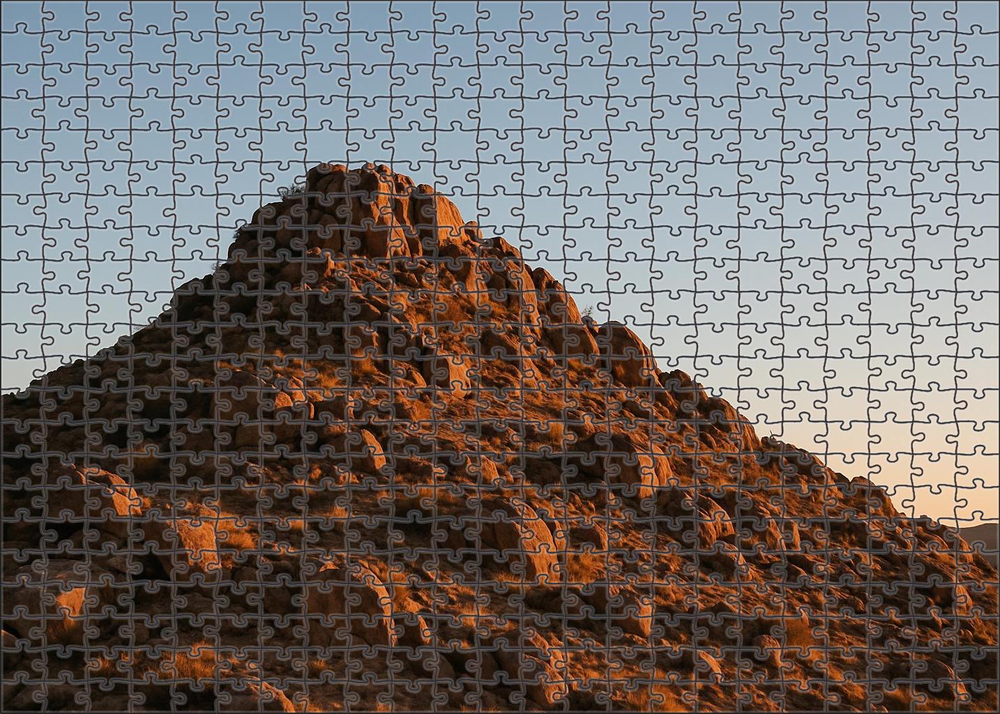 Craggy Hilltop Sunrise Easy Puzzles