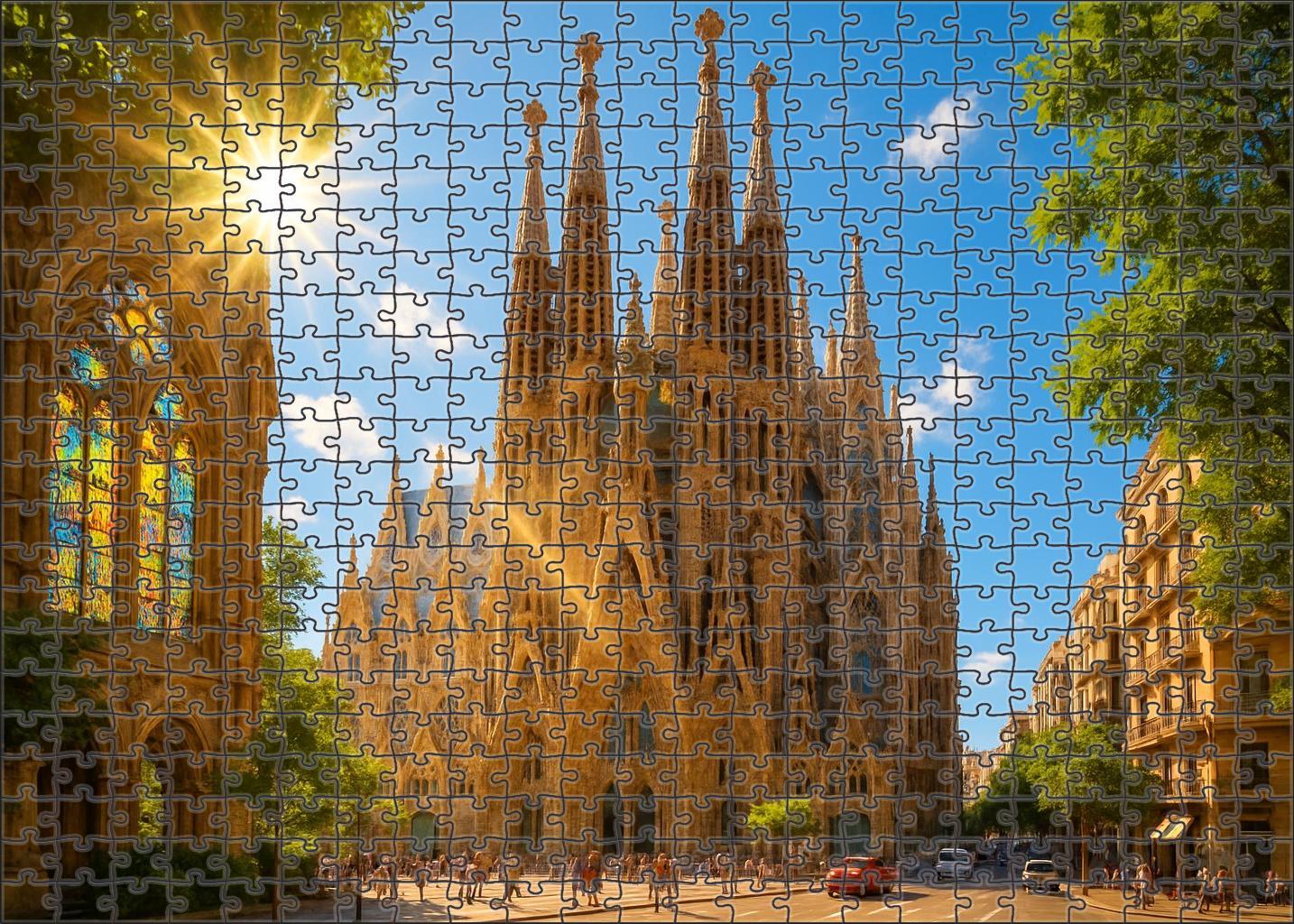 Sagrada Familia Barcelona Spain Acknowledged By 8190 Worldwide For Its Intricate Unfinished Grandeur Unique Puzzle Design