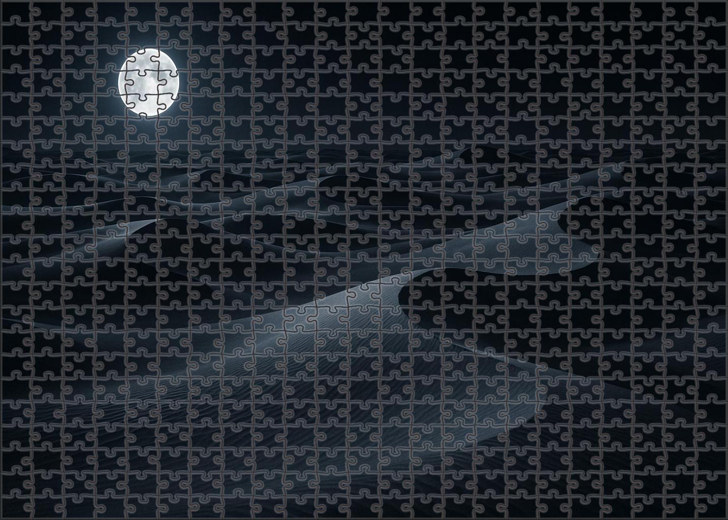 Silver Crescent Dunes Moonlit Sands Under Whispering Winds Easy Puzzles