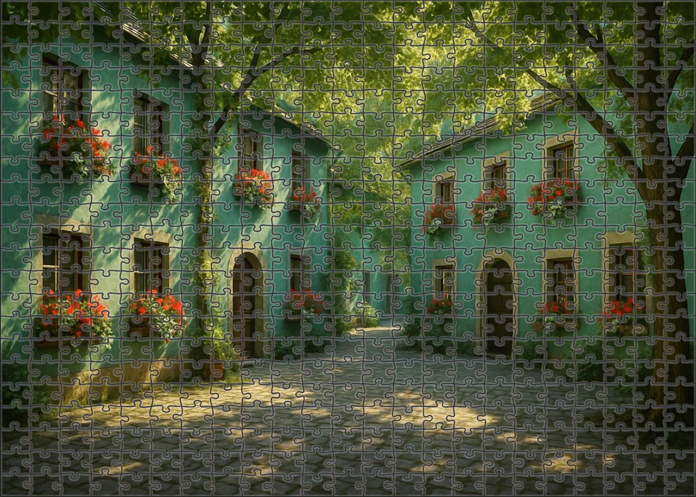 Cerulean Courtyard Lane 100 Piece Puzzle