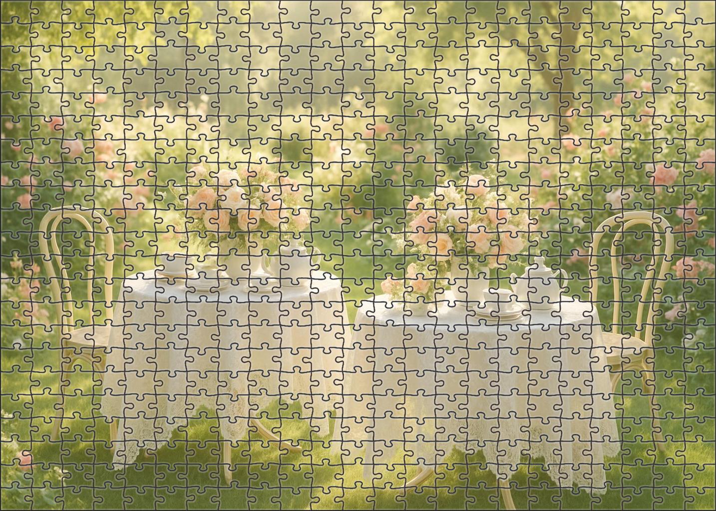 Springtime Garden Tea Soiree Puzzle For Adults