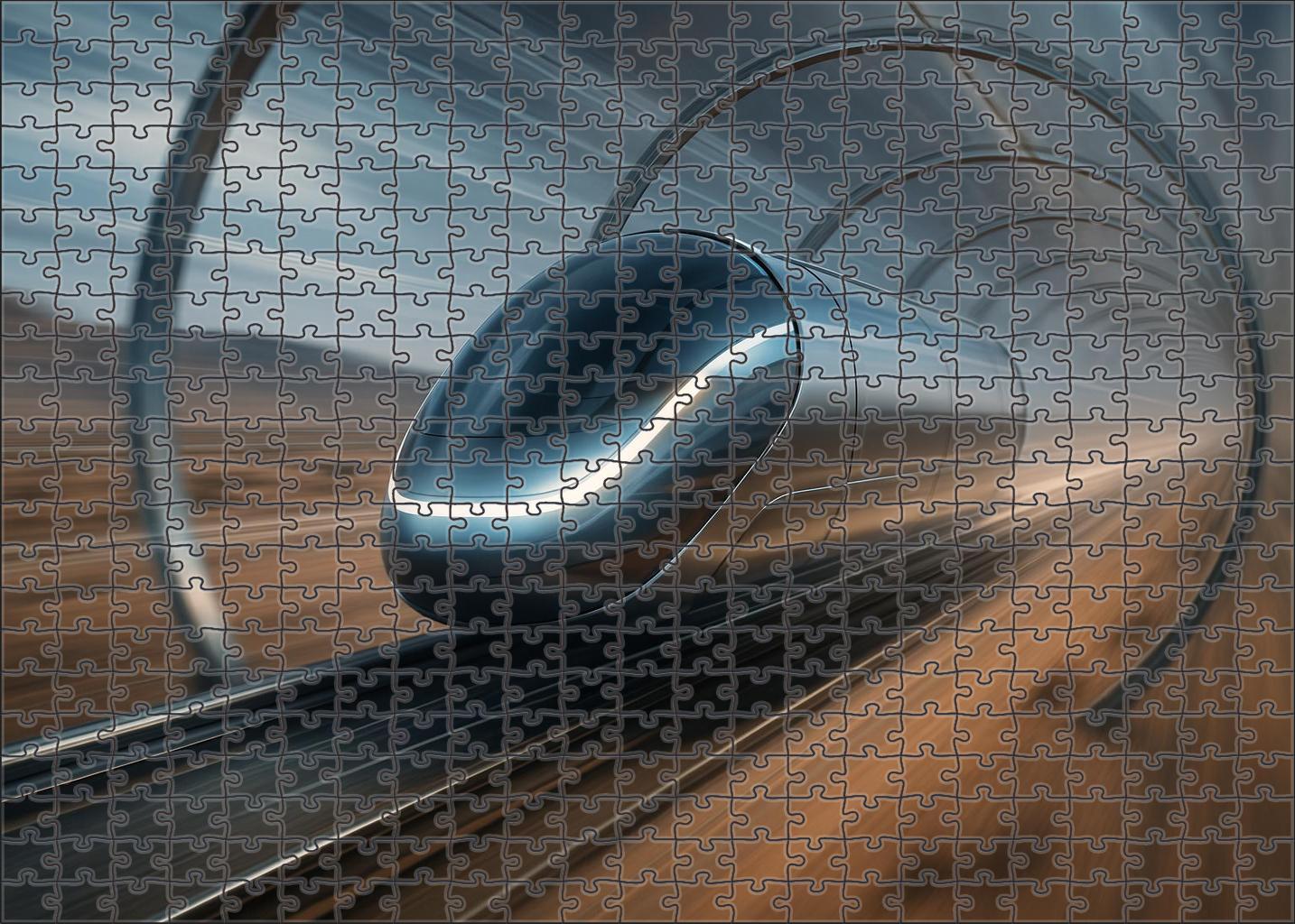 High-speed Hyperloop Pod 300 Piece Puzzle