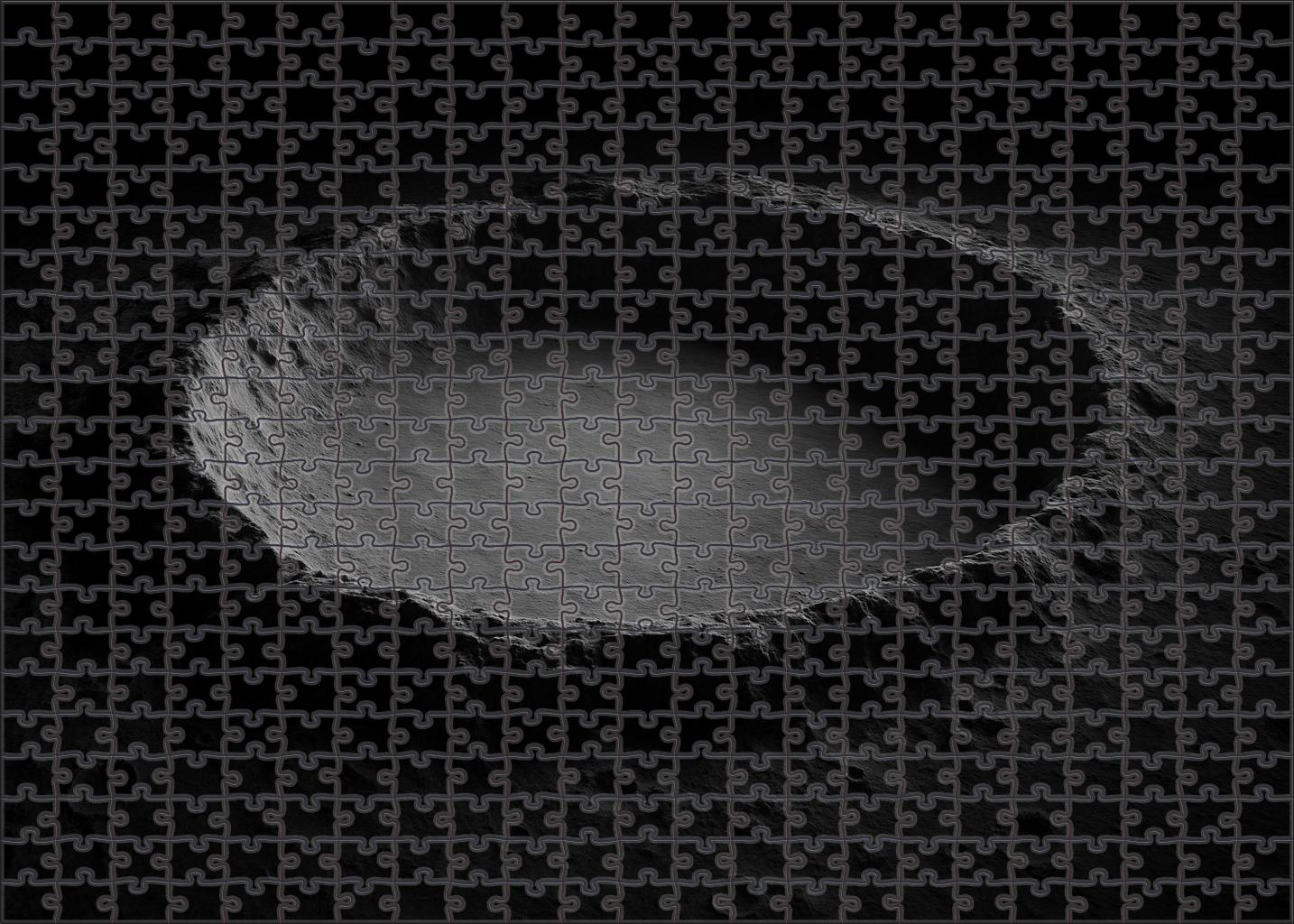 Silver Moonlit Crater Puzzle For Adults