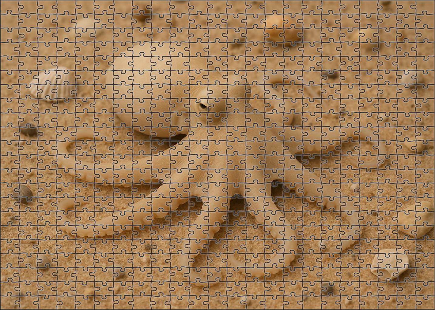 Pale Whisper Octopus Camouflage Expert With Soft Silky Skin Mini Puzzle
