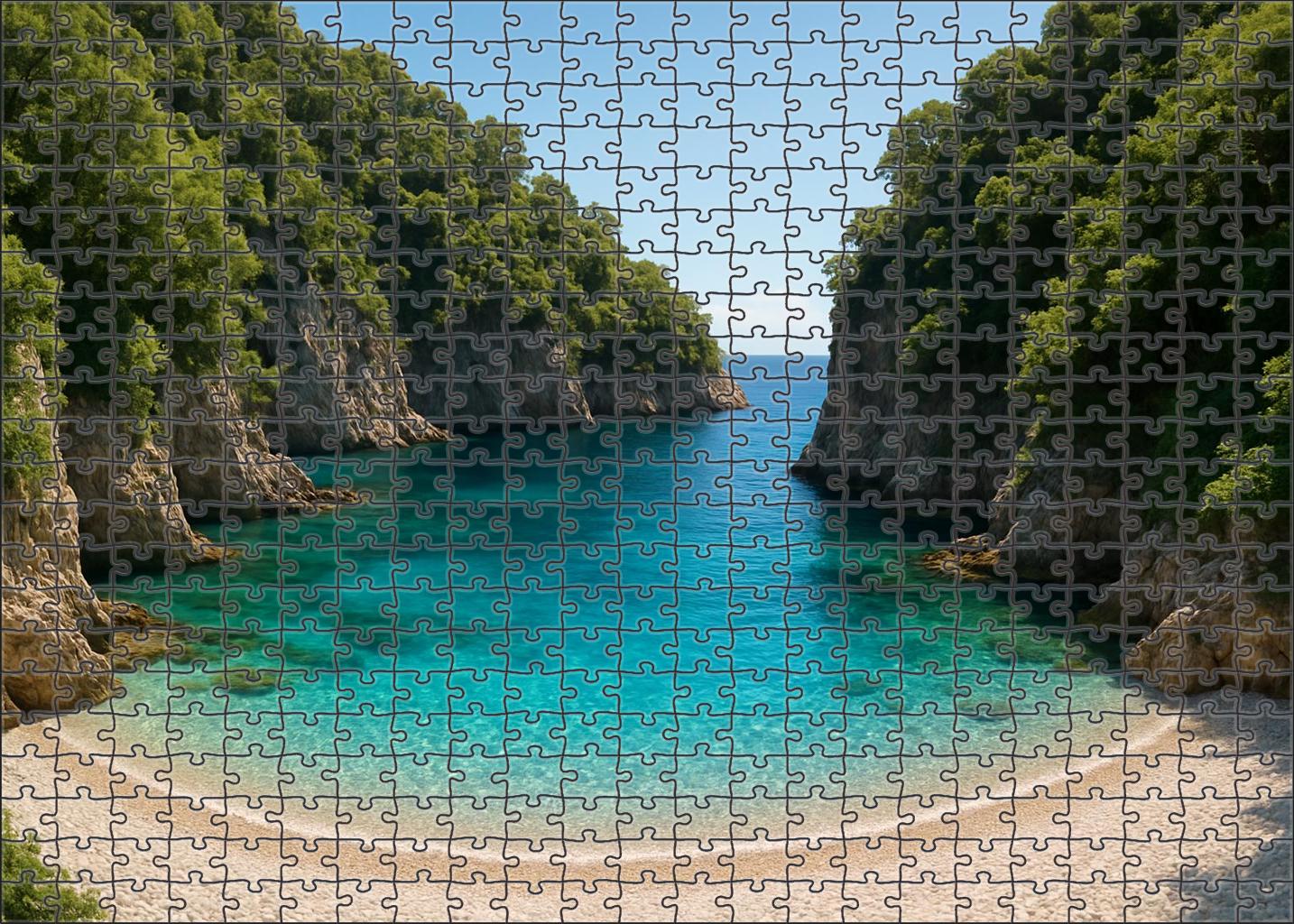 Secluded Sapphire Cove 500 Piece Puzzle