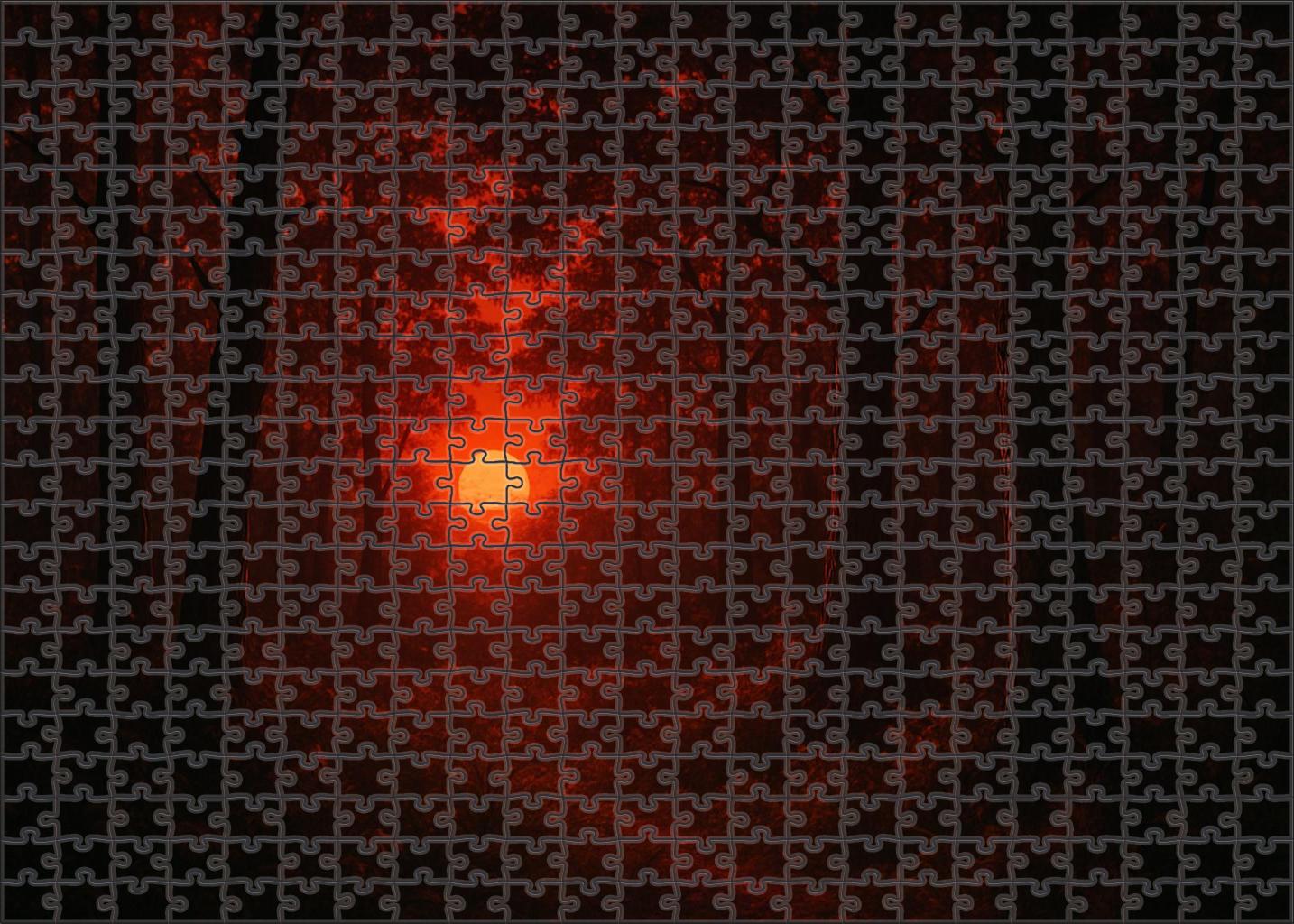 Crimson Twilight Grove 1000 Piece Puzzle