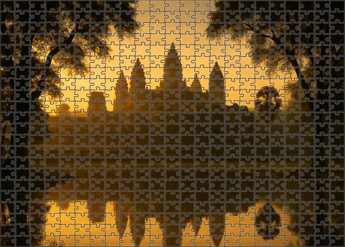 Angkor Wat Siem Reap Cambodia  Recognized By 8012 Globally As The Largest Religious Monument Puzzle Challenge