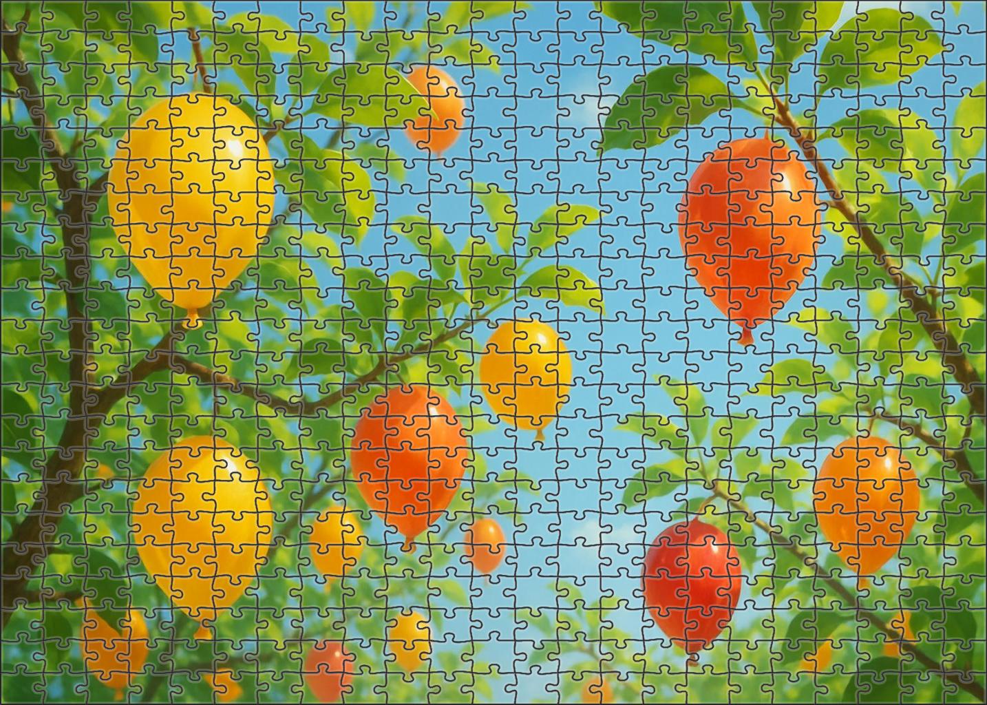 Whimsical Orchard Of Balloon Fruits 50 Piece Puzzle