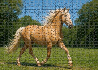 Silver Crest Gaiter Graceful Palomino With Smooth Trot 500 Piece Puzzle