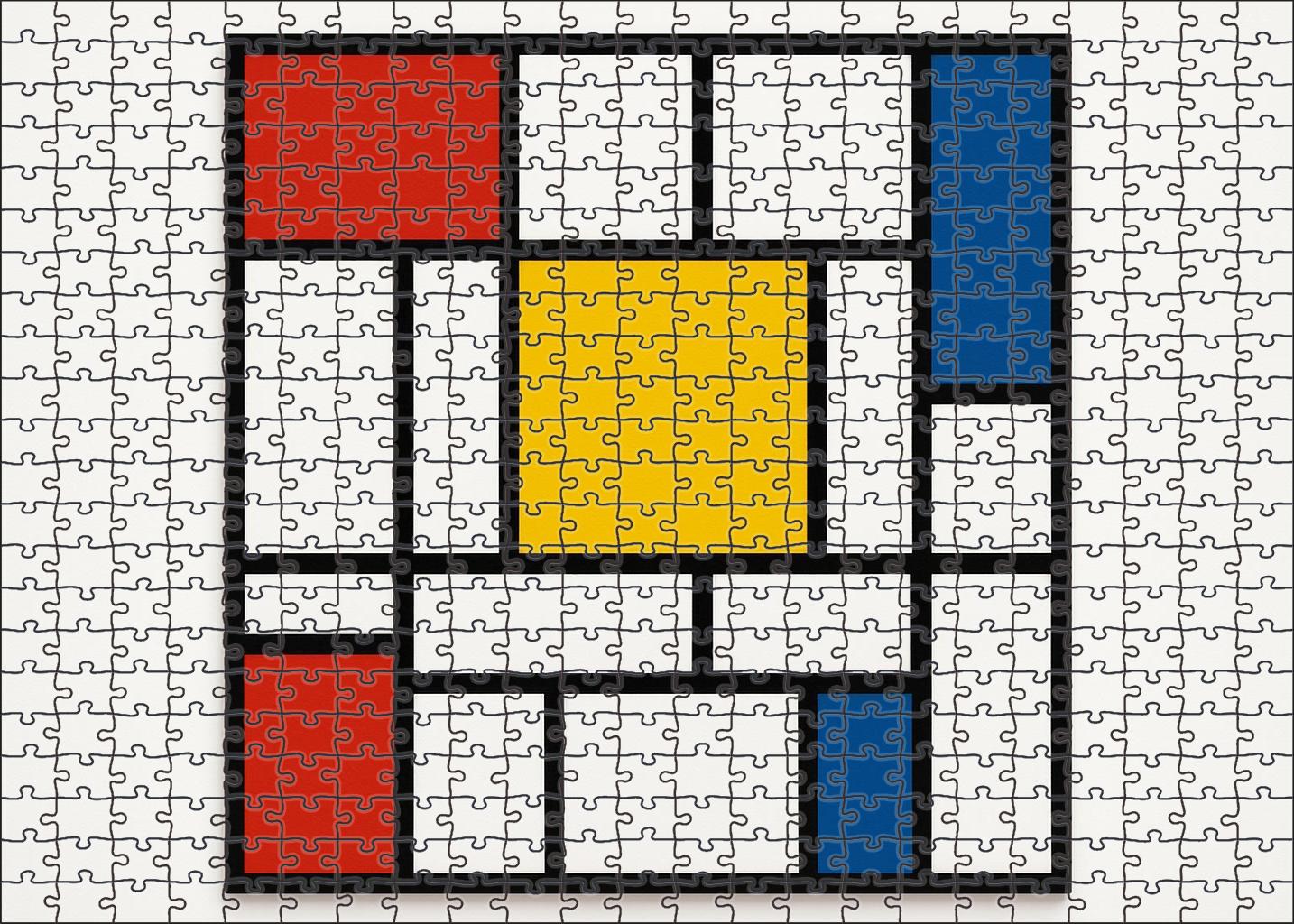 Composition With Red Blue And Yellow 50 Piece Puzzle