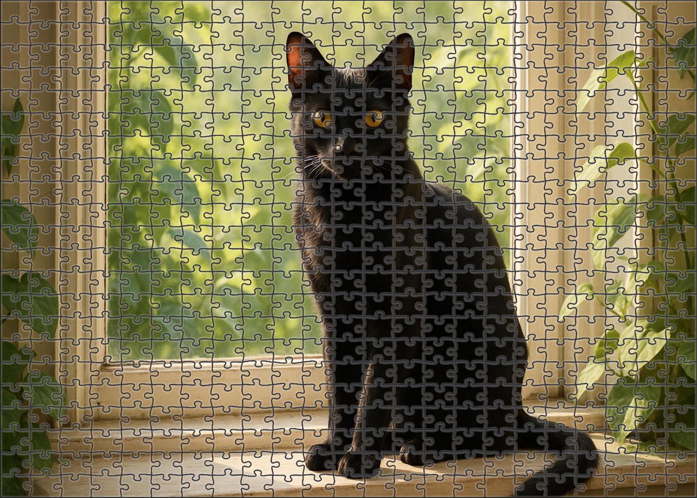 Velvet Shadow Sleek Ebony Cat With Mystical Presence Challenging Puzzles