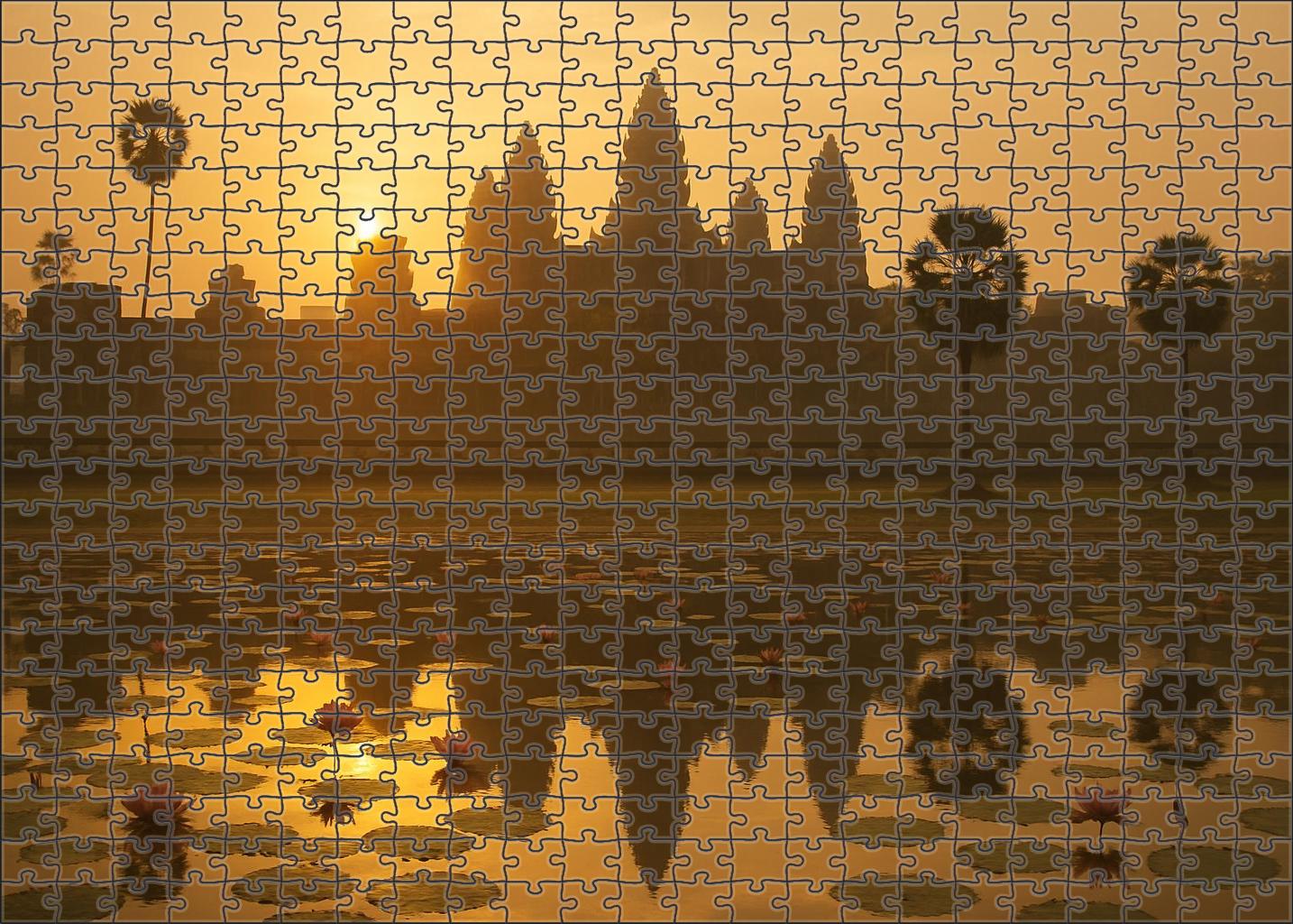 Angkor Wat Located In Siem Reap Cambodia Recognized By 7985 Globally As The Largest Religious Monument 1000 Piece Puzzle