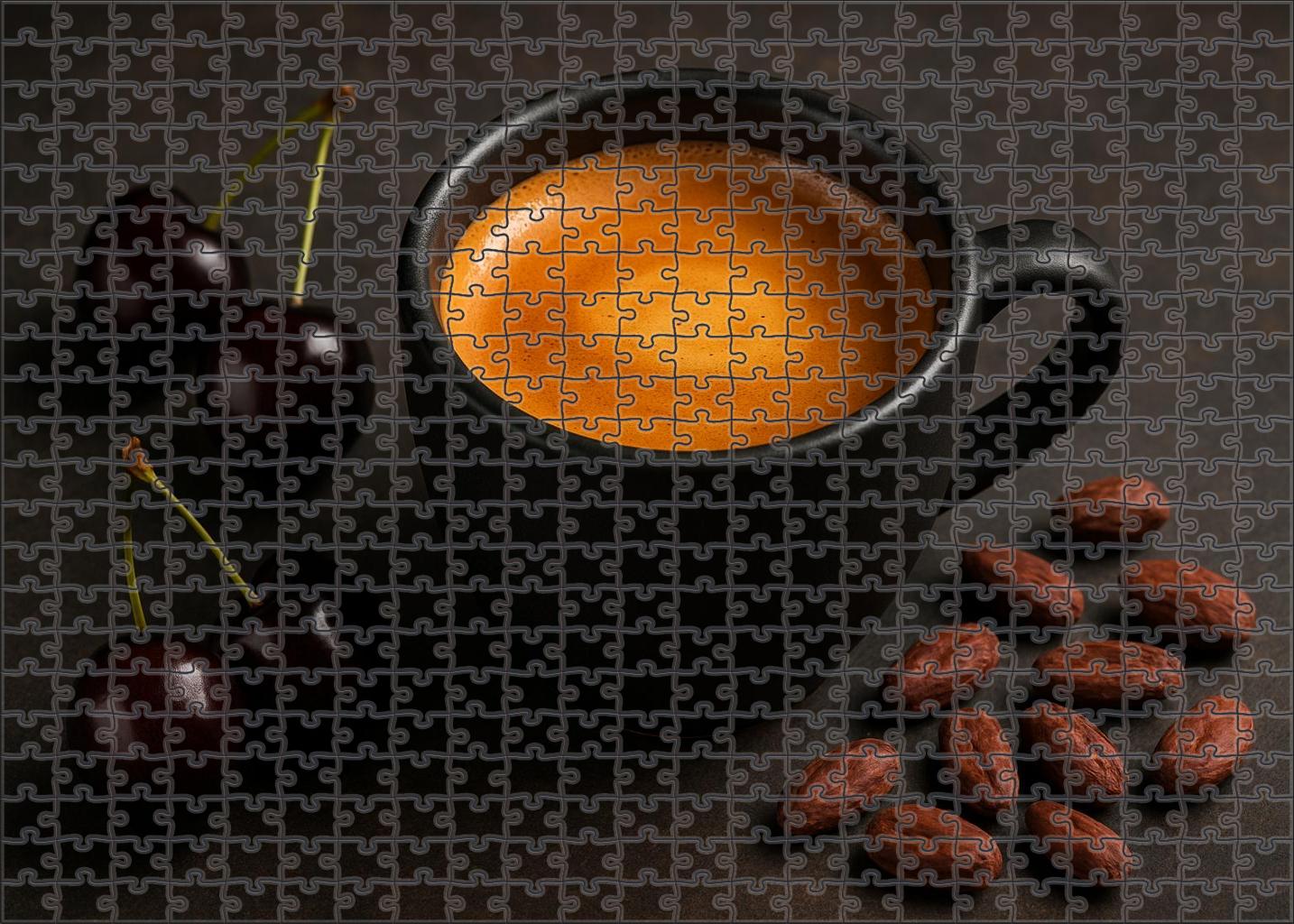 Moonlit Velvet Deep Espresso Blend With Dark Cherry And Cocoa Notes 50 Piece Puzzle